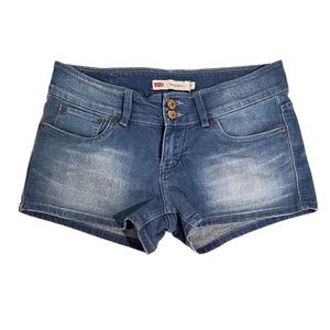 Levis shorty shorts faded denim shorts